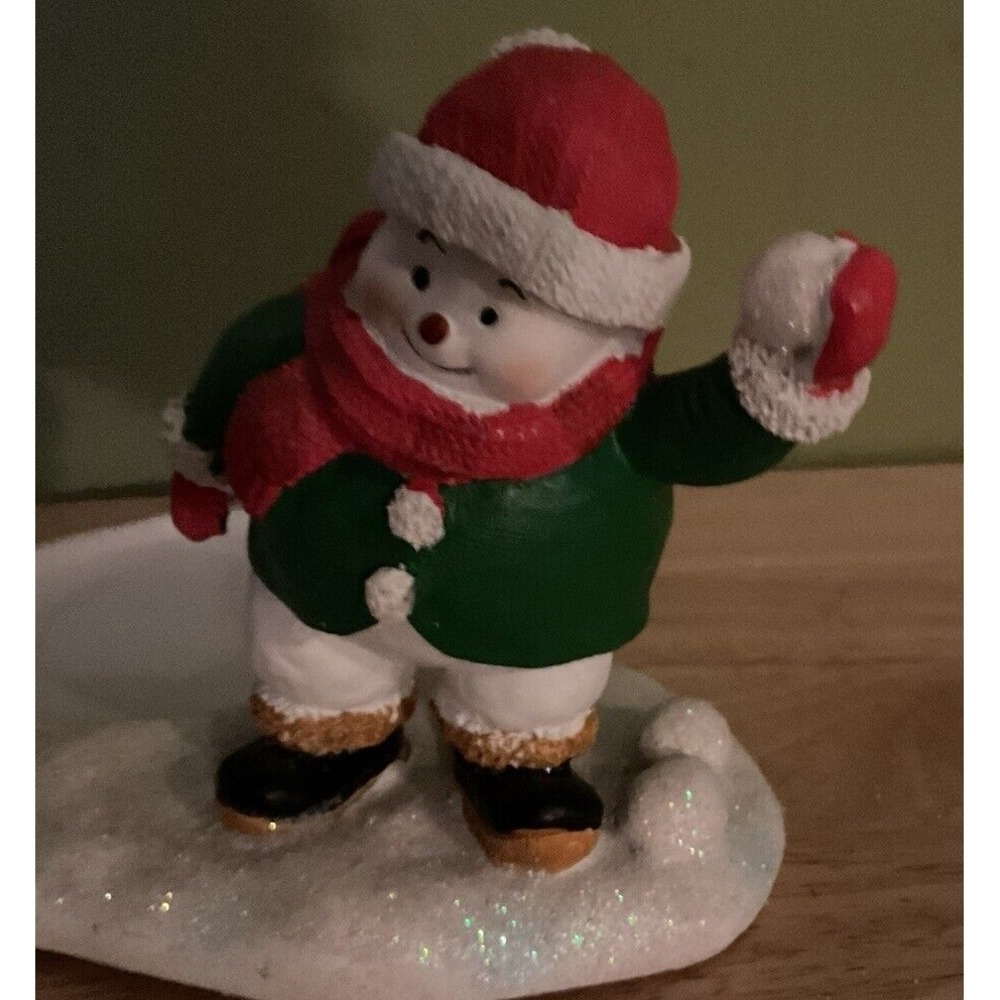 Yankee Candle Snowball Fight Snowmen Candle Holder Retired‎ No Chips Or Cracks - Picture 5 of 9